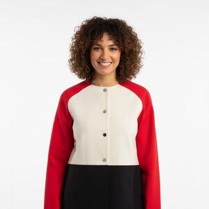 Vintage London Fog Collectables Colorblock Coat – Red Black White Mod Jacket Wom